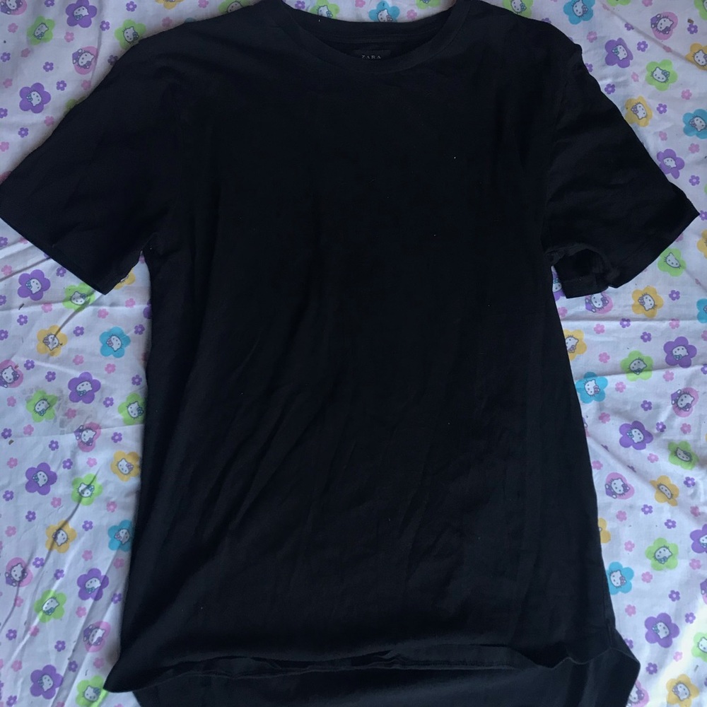 Long black zara tee